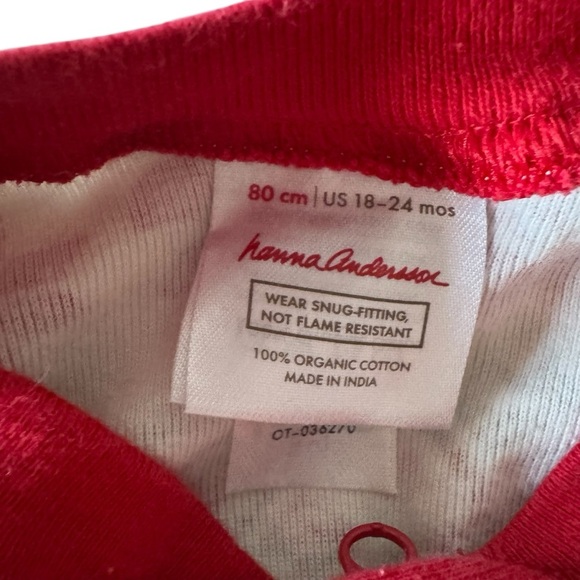 Hanna Andersson 80 Christmas Pajama Baby Boy Girl 18-24M 100% Organic Cotton - Picture 3 of 4